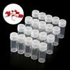 20 Pcs Practical Empty Plastic Bottles with Lids 5ml Small Vials Sample Container for Office School Chemistry Supplies