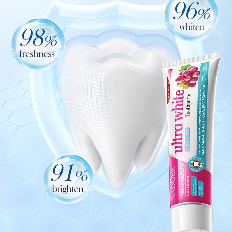 100gGrape Whitening Toothpaste, Fresh Breath, Clean The Mouth,Remove Tooth Dirt By Brushing Teeth,Brighten Teeth and Care for Gums Portuguese Ointment