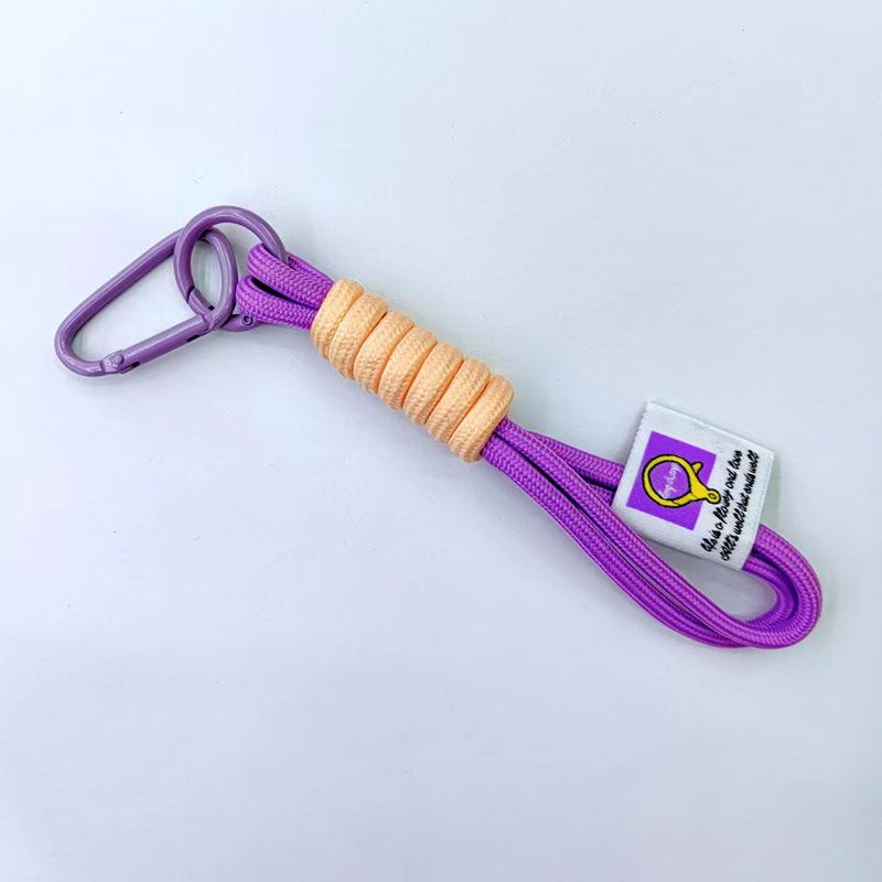 Colorful Wrist Strap Keychain Creative Braided Lanyard Keyring For Women Anti-Lost Phone Charm Bag Pendant Accessories