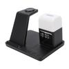 6 In 1 Multifunction Wireless Charger Mobile Phone Stand with Clock Night Light for Bedroom Living Room