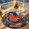 Custom Name Personalized Arsenal F.C Print Round Rug, Versatile Home Decor Carpet, for Playroom, Apartment, Balcony, Entryway, Hallway Gift