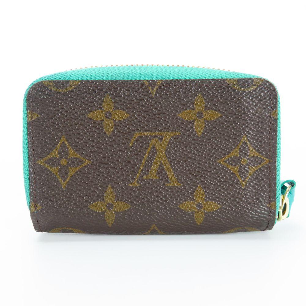 Used LOUIS VUITTON Card Case Mule cult M60910 Monogram Tyu Luco Words Blue Accessory