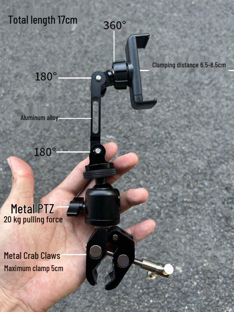 Universal Aluminum Alloy Phone & Tablet Holder with Metal Folding Stand