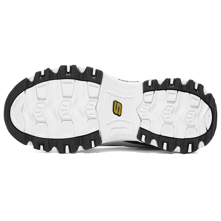 Skechers Versatile Casual Outdoor Comfortable Low-Top Dad Shoes Kids Sneakers White Black Gold 403825L-WBK