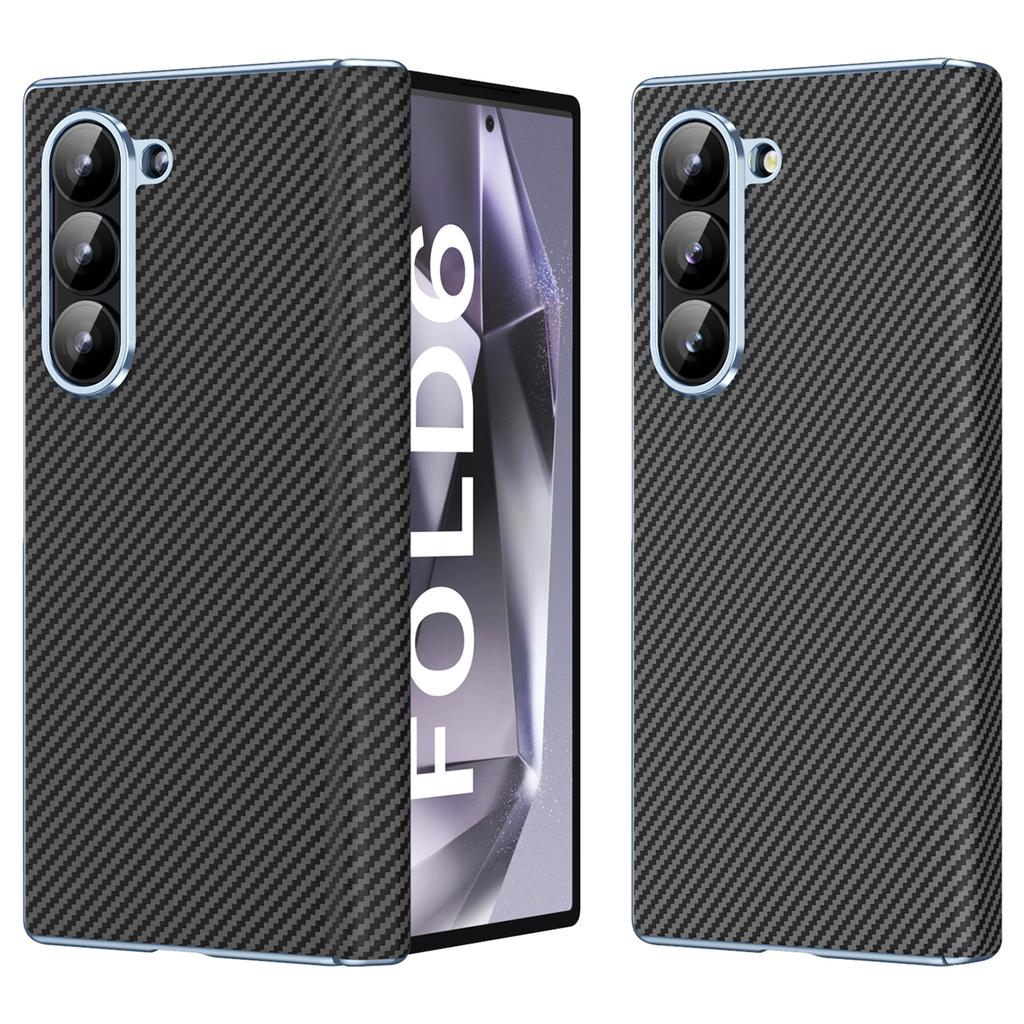 For Samsung Galaxy Z Fold6 5G Case Leather+PC Phone Cover with Hinge Protection