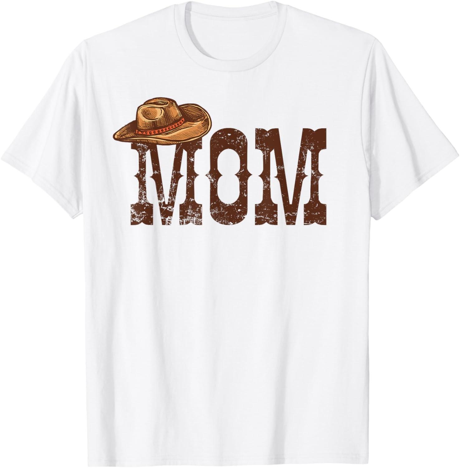 Mom Western Family Matching Birthday Cowboy Cowgirl T-Shirt XXXL