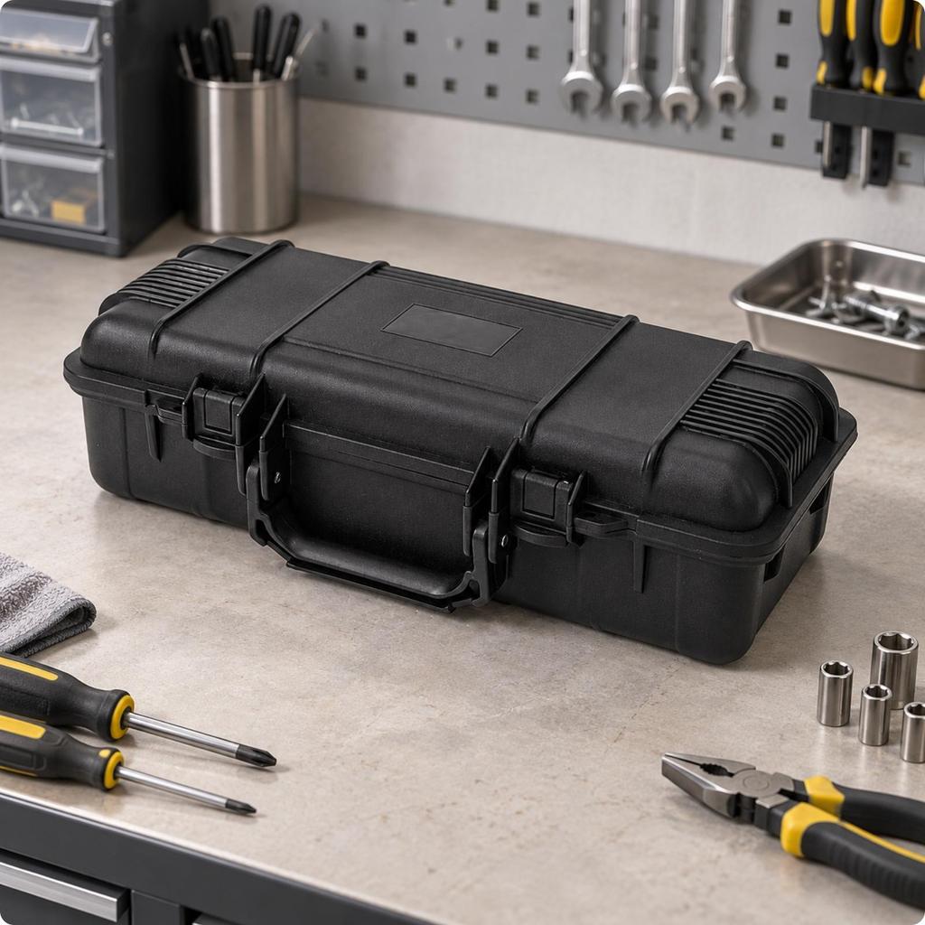 Hard Shell Plastic Carrying Case with Foam Insert Portable for Travel