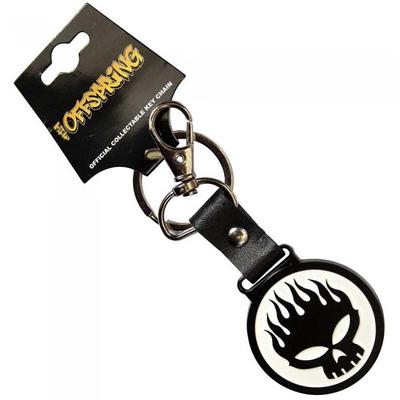 Klíčenka The Offspring Skull Leather Strap Keyring