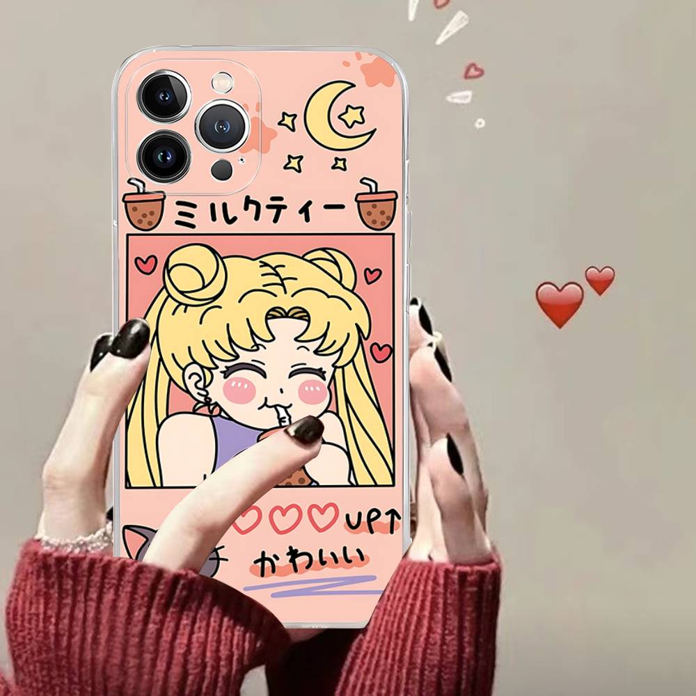 Popular Anime Girl S-Sailor Moon For iPhone 17 16 16e 15 14 13 12 11 Pro Max Mini Plus Phone Case