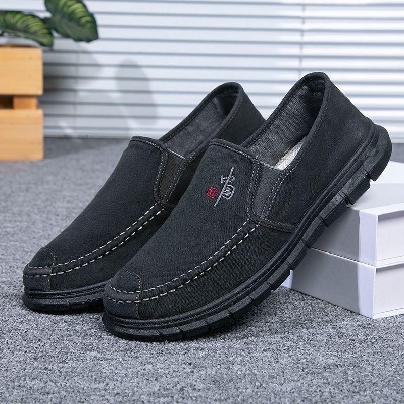 

Spring and Autumn popular old Beijing cloth shoes men s canvas shoes small daisies men s shoes one pedal casual shoes breathable beggar shoes cotton 39