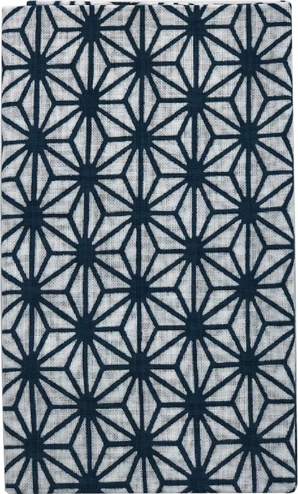 Miyamoto Towel Made In Small Pattern Tenugui 33 X Hemp Leaf 3574 (Miyamoto-towel) Japan, Chū-sen (Tenugui) 90cm, Large, Pattern, Blue-Green,