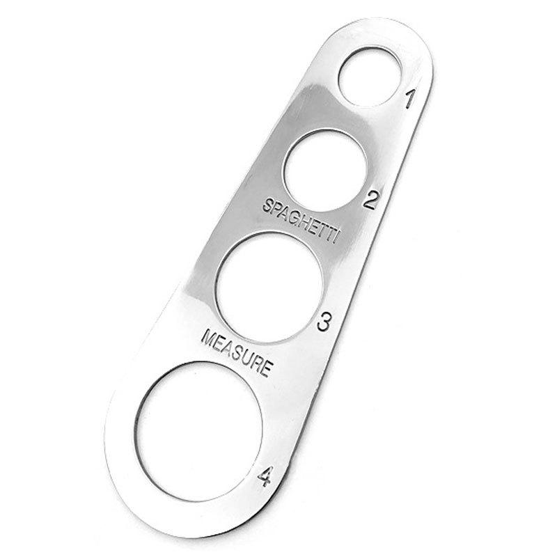 Stainless Steel Spaghetti & Noodle Measurer, 4-Hole Pasta Kitchen Tool
