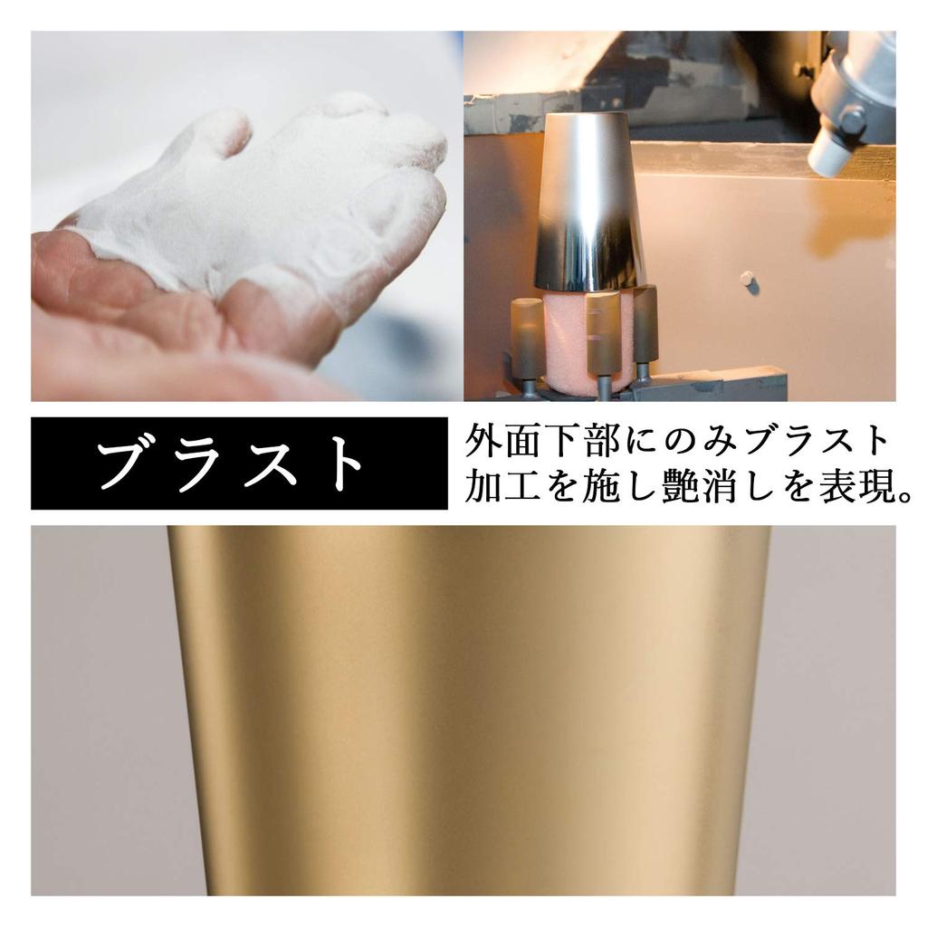 Wahei Freiz a stainless steel insulates for hot and cold Takumiya Tsubame-Sanjo, craftsmanship-driven tumbler, 270ml, gold-plated interior,
