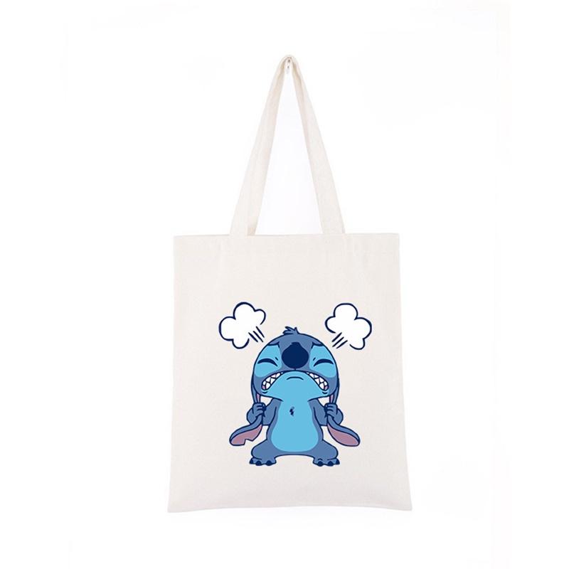 Cute And Spacious Cartoon Canvas Shoulder Bag For Daily Shopping