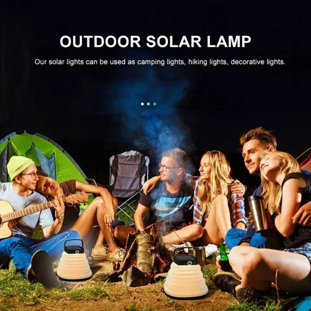 Portable Solar Lighting Lamp Exotic Foldable Flashlight Tent Lighting Camping Lamp  Outdoor
