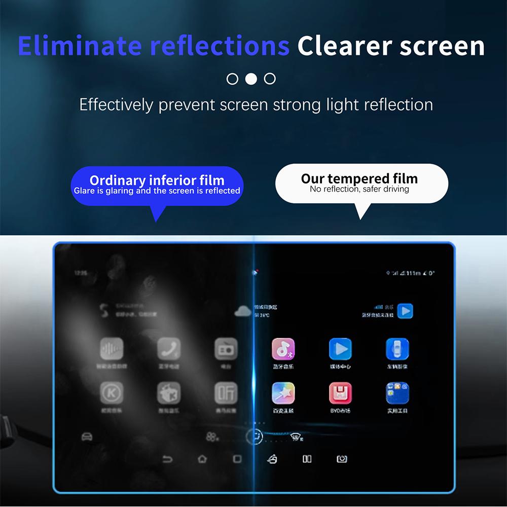 Tempered Glass Screen Protector for VW Tiguan 2019-2024 GPS Navigation Display Interior Accessory