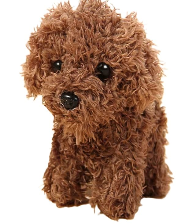 Toy Poodle Keychain Plush Toy (Brown)