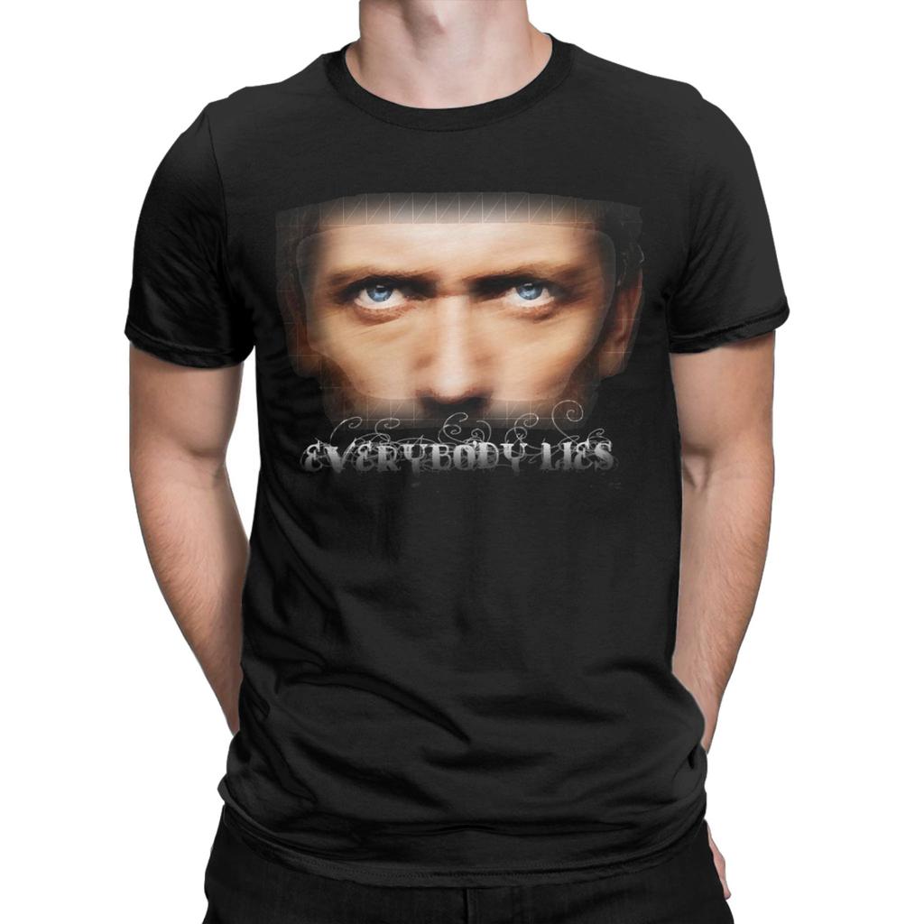 T-shirt House MD Dr Gregory House Stampata Grafica per Unisex Maglietta in Puro Cotone Manica Corta