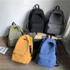 Women's Japanese & Korean Style Nylon Backpack - Solid Color, Lightweight, Fashionable for High School & College Students.
