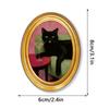 MZCT455-481 Creative 3D Wooden Round Photo Frame Refrigerator Magnet