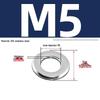 Chamfered Flat Washer 304 Stainless Steel, Blue-White Zinc, Black Zinc, GB97.2, Shim M5 M8 M16