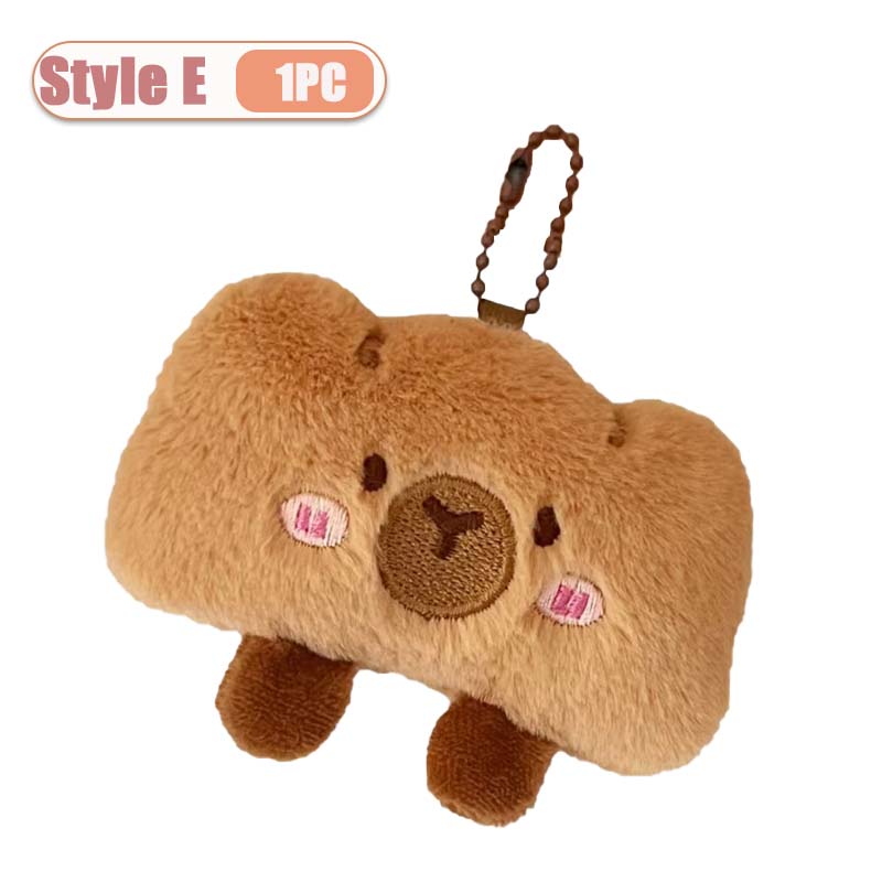 1-10PCS Creative Cartoon Food Plush Keychain Cute Plushie Doll Versatile Keyring Backpack Charm Pendant Decoration for Student
