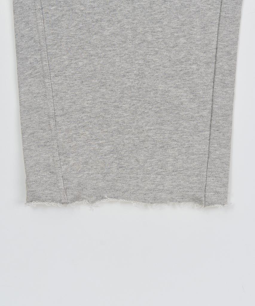 TOFFEE Cutoff Wide Sweatpants (Melange Grey)