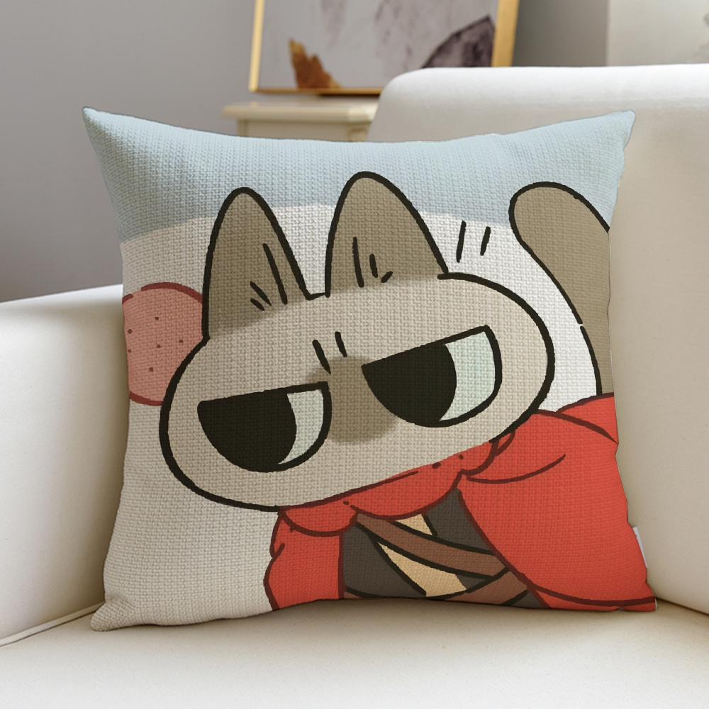 Elegant SSiamese LipuS Cushion Cover Breathable and Skinfriendly Linen Pillowcase Square Removable and Washable Cushion