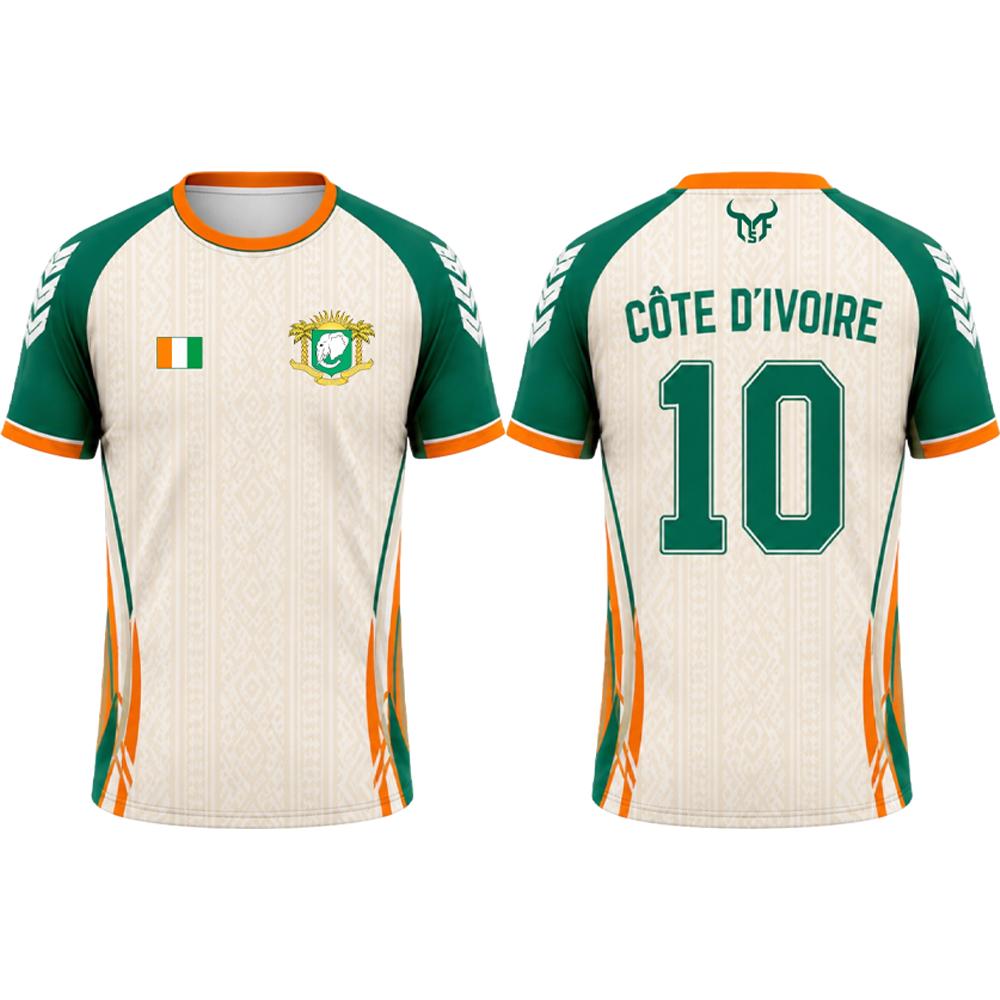 2026 New Cote D'Ivoire Flag Print Jersey T-shirt Breathable Outdoor Sports Football Tee Men's And