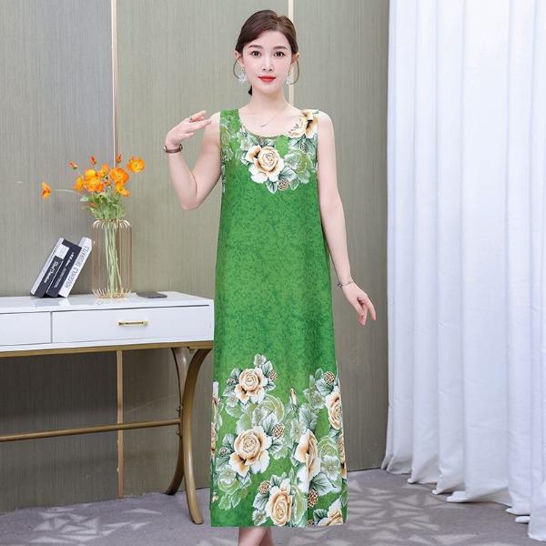 Stijlvolle en comfortabele spaghettibandjes katoenen jurk met bloemenprint voor dames in de zomer