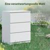 Chest of Drawers with 3 Drawers, Modern Storage Furniture for the Bedroom, White
