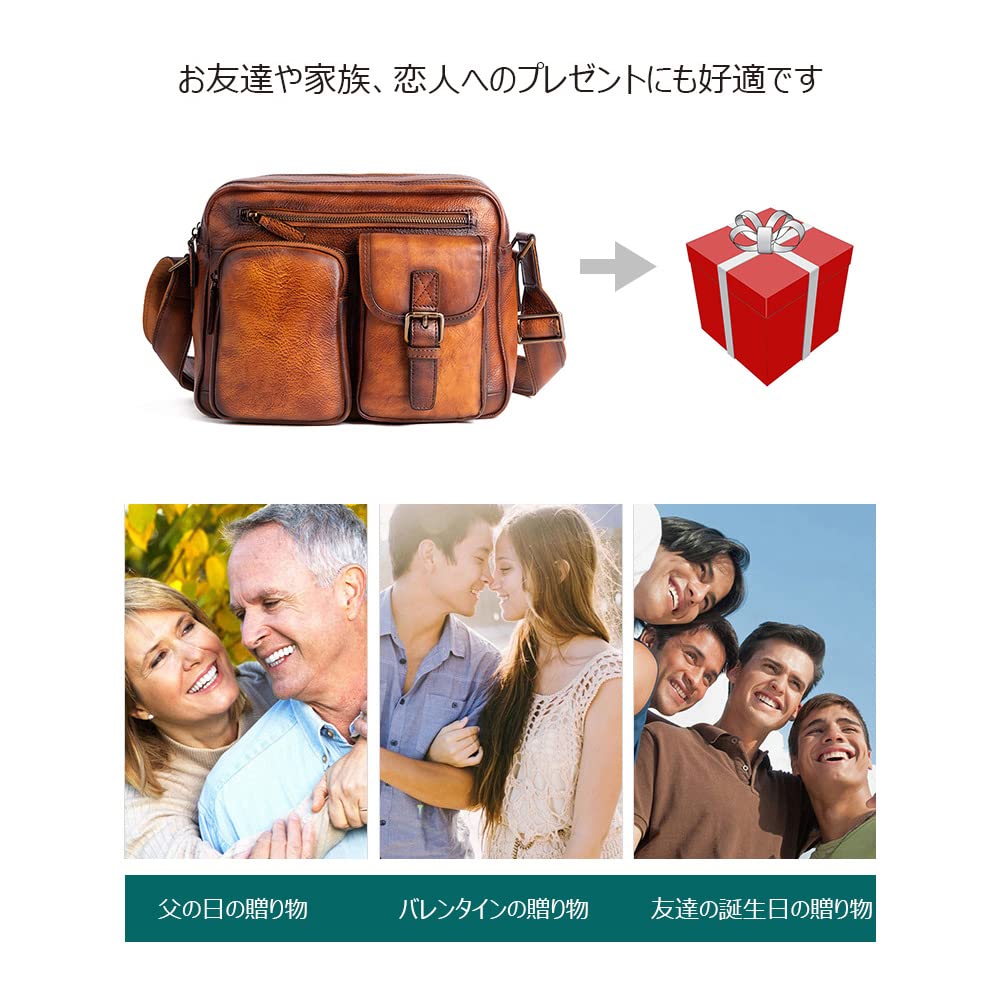 Geantă de Umăr din Piele Naturală de Vacă Tăbăcită Stil Antichitate Whatna pentru Bărbați, Geantă Messenger, Geantă Mică de Afaceri cu Două Compartimente, Mărime A4, Perfectă