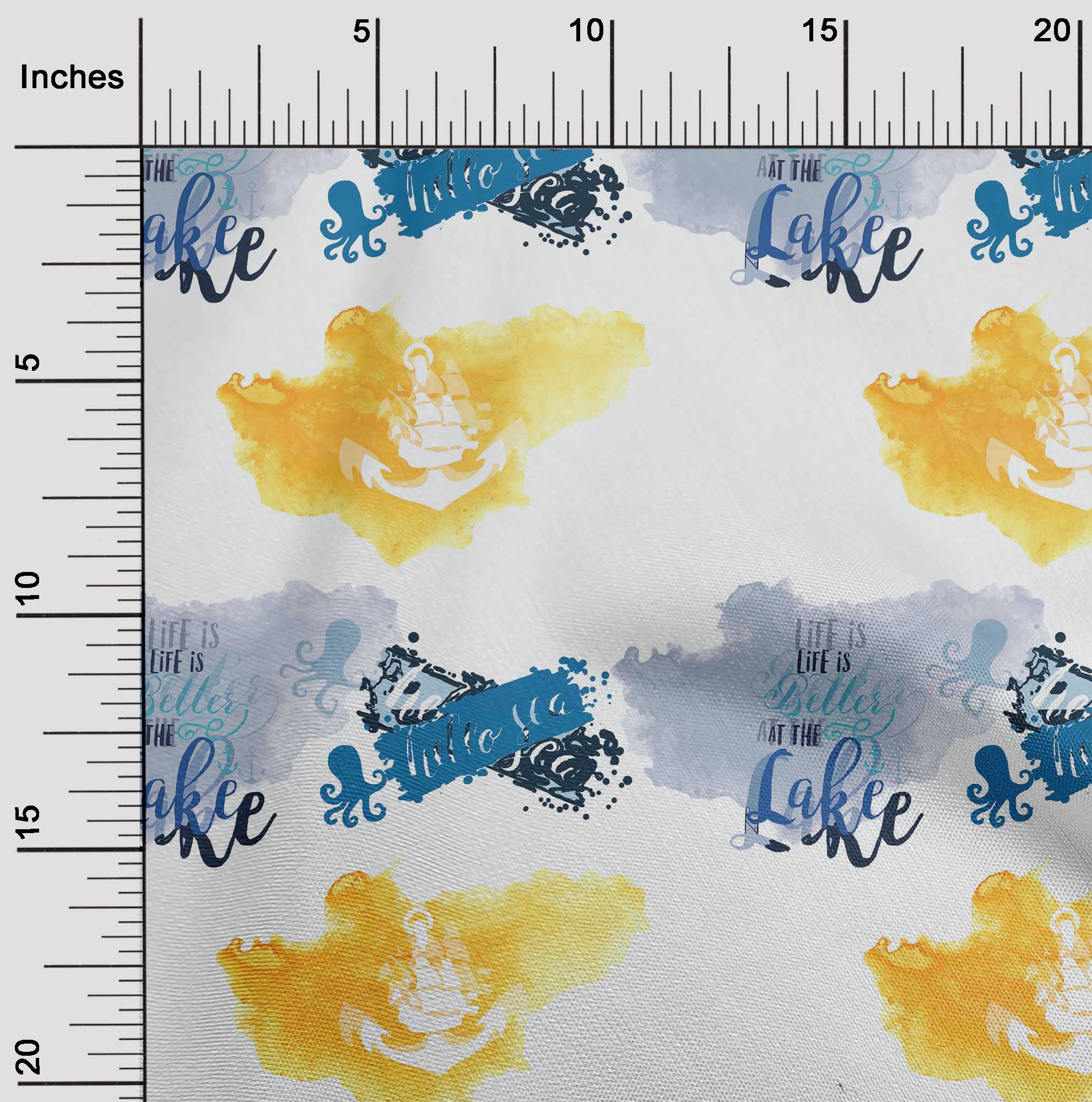 

Тканина oneOone Cotton Flex Lavender Blue Text|Медуза та гачок для якоря Акварельна тканина для пошиття друкованої тканини для рукоділля у дворі 40 дюймів 42 Inch Wide - Viscose Chiffon жовтий