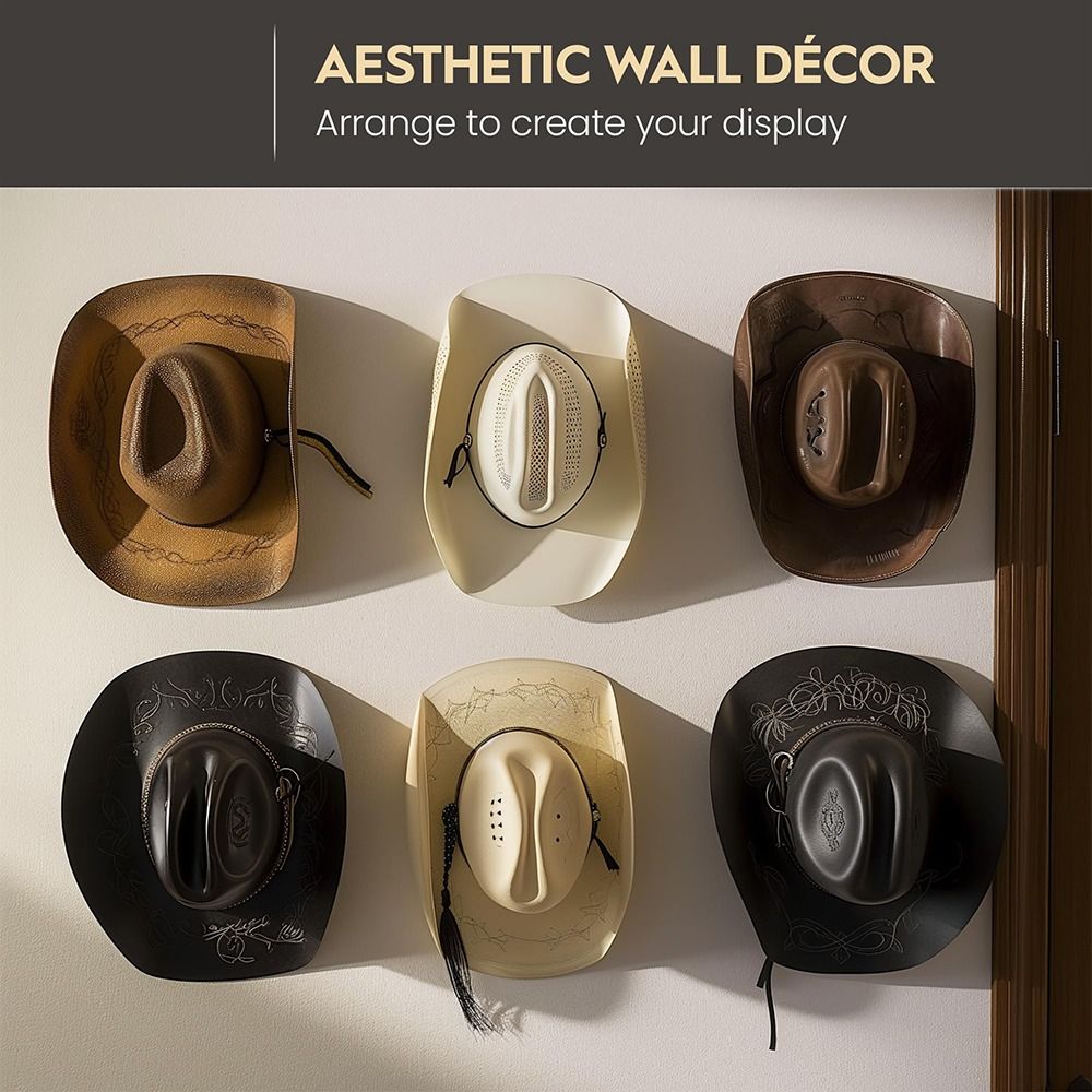 Sundries Storage Cowboy Hat Rack Closet Cap Holder Baseball Caps Organizer Adhesive Hat Hooks  Wall
