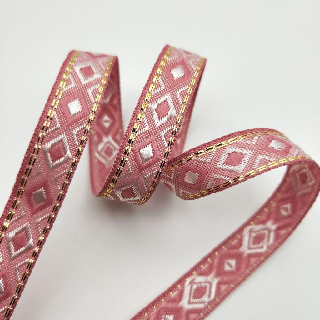 1.2Cm Romby Taśma Koronkowa Akcesoria DIY Podszywanie Ze Wstawkami Bocznymi Taśma Żakardowa