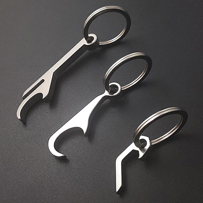 1Pc Portable EDC Gear Mini Lightweight Bottle Beer Opener Keyring Pocket Tool Utility Gadget Outdoor Hike Camping Gear Key Chain 4