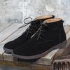 Men's Frosted Leather Mid-Top Winter Desert Boots In British Style