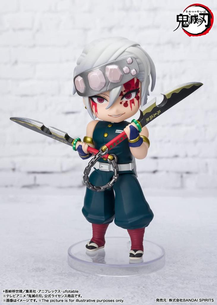TAMASHII NATIONS Figuarts mini Demon Slayer: Kimetsu no Yaiba Uzui Tengen Sound Breathing, approximately 100mm, painted action figure