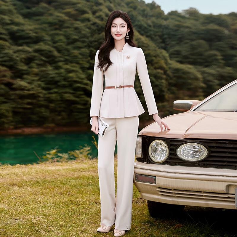 Женский профессиональный офисный костюм-двойка L