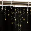 1pc black golden sequin polyester insulation home decor   -   With Hooks Waterproof Mildew Proof Easy Install Washable