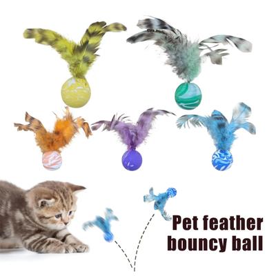 5 Adet Kedi Tüyü Topu Oyuncak Etkileşimli Mini Zıplayan Toplar Tüylü Kedi Egzersiz Topu Diş Temizleme Oyuncağı İç Mekan Kedileri İçin
