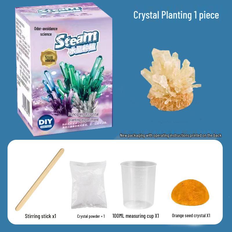 Kids' Crystal Growing Science Kit: DIY Educational Toy for Crafting Crystals