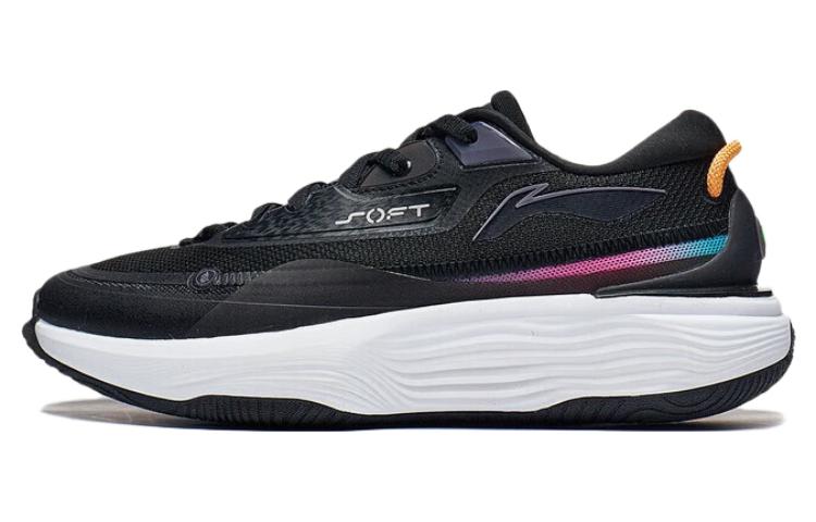 Li Ning SOFT WARM Амортизация, Износостойкие Низкие Повседневные Кроссовки Мужские Черный Оранжевый AGLT121-1 43