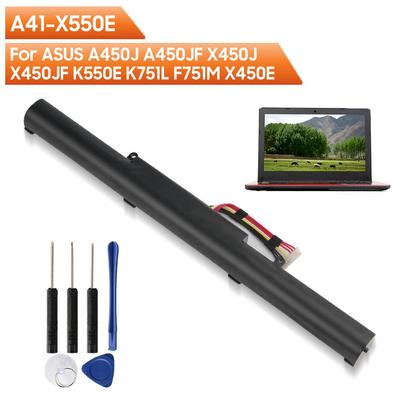 Náhradní baterie A41-X550E pro ASUS A450J A450JF X450J X450JF K550E K751L F751M X450E X550za X751m X750j F751mj 3100mAh