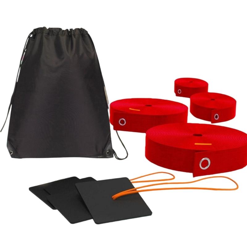 

Регулируемые маркеры границ для волейбола, включая песчаные якоря и сетчатую сумку для хранения. Линия границ для пляжного волейбола. красный