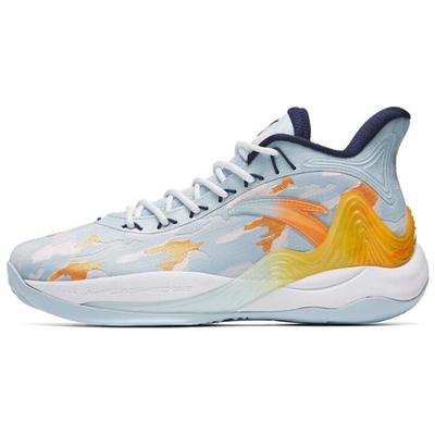 Mountain 2 Cushioning Anti-Slip And Wear-Resistant Coverage Mid-Top Basketball Shoes Light Sky Blue Sneakers 112241601-4