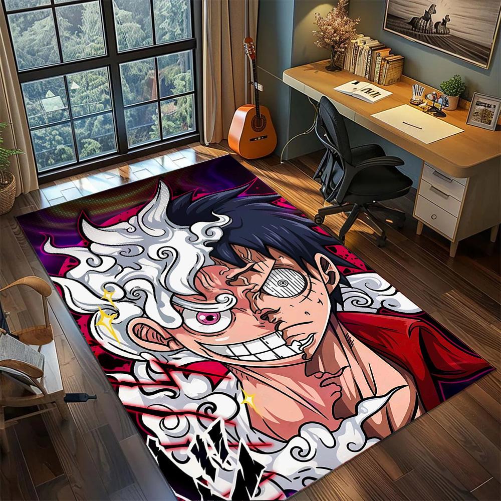 Luffy Gamer Room Functional Floor Mat, Non Slip Washable Large Area Rug Carpet Bedroom Decor.-TING