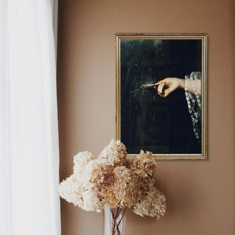 Dark Academia Victorian Antique Moody Vintage Portrait Poster Print Canvas Painting Surreal Art Wall Picture for Room Home Decor