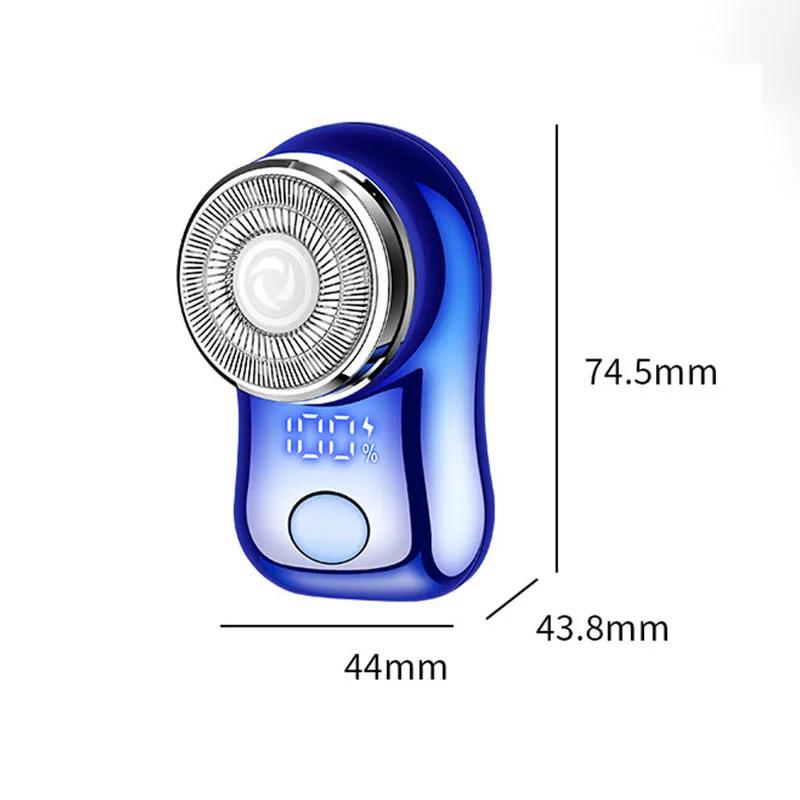 Erkekler için Mini Elektrikli Tıraş Makinesi Taşınabilir Sakal Bıçağı TYPE-C Şarjlı Tıraş Makineleri Dijital Güç Göstergeli Yüz Vücut Jileti