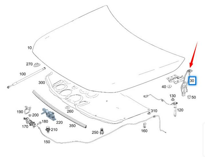 1778801100 1778801200 Mercedes-Benz CLA C118 Hood Hinge Compatible